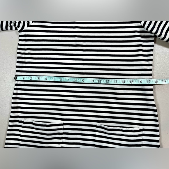 J. Jill Boat Neck Nautical Stripe Striped Cotton T-shirt Dress with Pockets XS - Picture 9 of 14